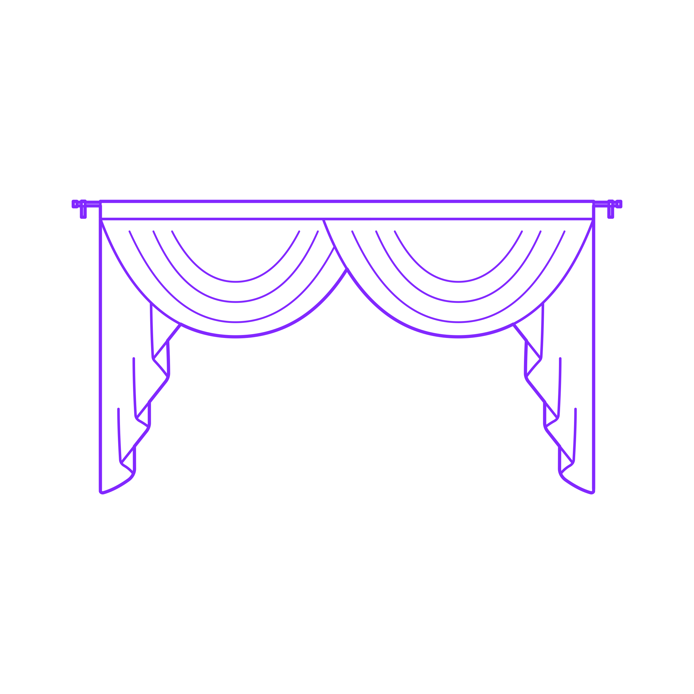 Buildings Window Curtains Swag Double Outline Svg Vector Free Vectors